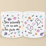 Long Distance You’re Too Far, But Forever Close - Bestie Personalized Custom 3D Inflated Effect Printed Mug - Gift For Best Friends, BFF, Sisters