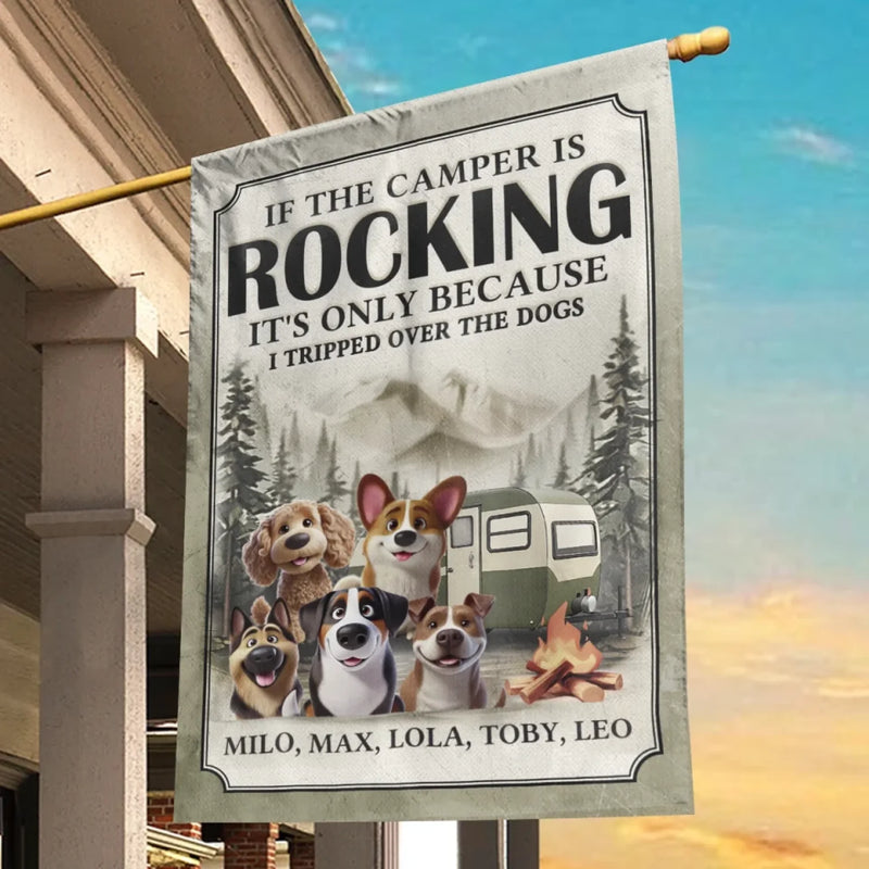 Welcome To Camp Paws & Relax - Dog Personalized Custom Flag - Gift For Pet Owners, Pet Lovers