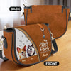 Love, Licks, And Wagging Tails - Dog Personalized Custom Leather Saddle Bag - Gift For Pet Owners, Pet Lovers