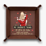 Nothing Better Than Time With You - Couple Personalized Custom Leather Valet Tray - Gift For Husband Wife, Anniversary