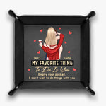 Nothing Better Than Time With You - Couple Personalized Custom Leather Valet Tray - Gift For Husband Wife, Anniversary