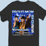 Custom Photo Her Success, My Pride - Family Personalized Custom Unisex T-shirt, Premium T-shirt, Hoodie - Graduation Gift For Mom