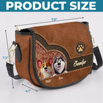 Paws And Reflect Love - Dog Personalized Custom Leather Saddle Bag - Gift For Pet Owners, Pet Lovers