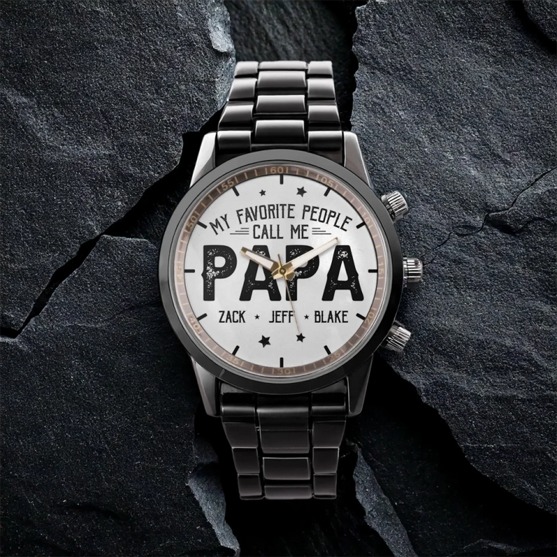 Best Dad, Best Memories - Family Personalized Custom Men's Watch - Father's Day, Gift For Dad, Grandpa