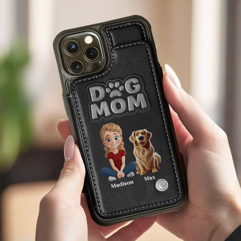 Where Paws Go, Love Follows - Dog Personalized Custom Leather Flip Wallet Phone Case - Gift For Pet Owners, Pet Lovers