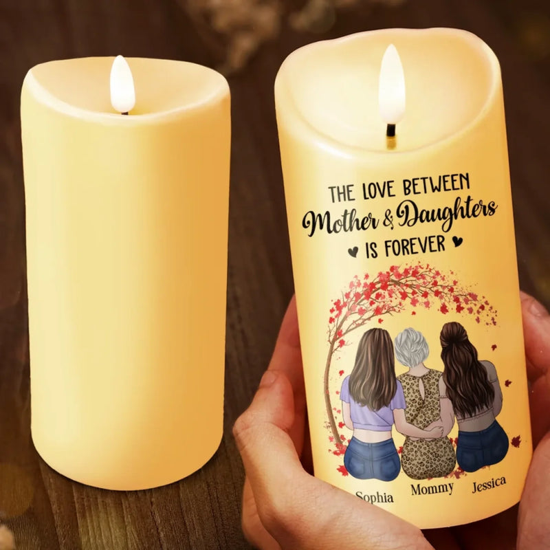 A Mother’s Love Shines - Family Personalized Custom LED Candle - Mother's Day, Gift For Mom, Grandma