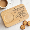 Brewed With Love, Enjoyed With Family - Family Personalized Custom Engraved Wooden Tea & Snack Board - Father's Day, Gift For Dad, Grandpa
