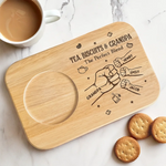 Custom Name Grandpa Tea and Biscuit Gifts - Personalized Tea Board