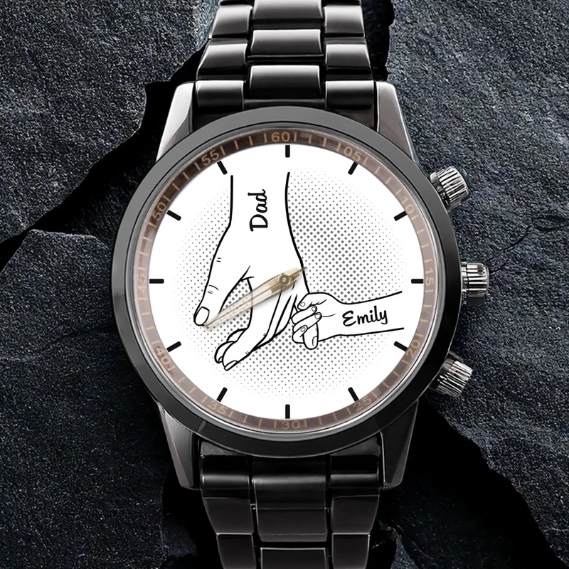 Cherished Bonds, Eternal Love - Family Personalized Custom Men's Watch - Father's Day, Gift For Dad, Grandpa