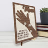 From Little Hands To Big Hearts - Family Personalized Custom 2-Layered Wooden Plaque With Stand - Mother's Day Gift For Mom, Grandma