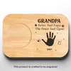 Peaceful Moments, Grandpa’s Favorite Time - Family Personalized Custom Engraved Wooden Tea & Snack Board - Father's Day, Gift For Dad, Grandpa