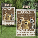 Welcome To Paw Paradise, Humans May Enter - Dog Personalized Custom Flag - Gift For Pet Owners, Pet Lovers