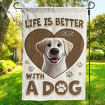 Custom Name Life Is Better With a Dog Gifts - Personalized Flag