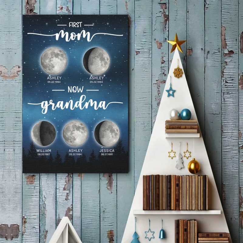 Generations Of Love, From Mom To Grandma - Family Personalized Custom Vertical Poster - Mother's Day, Gift For Mom, Grandma