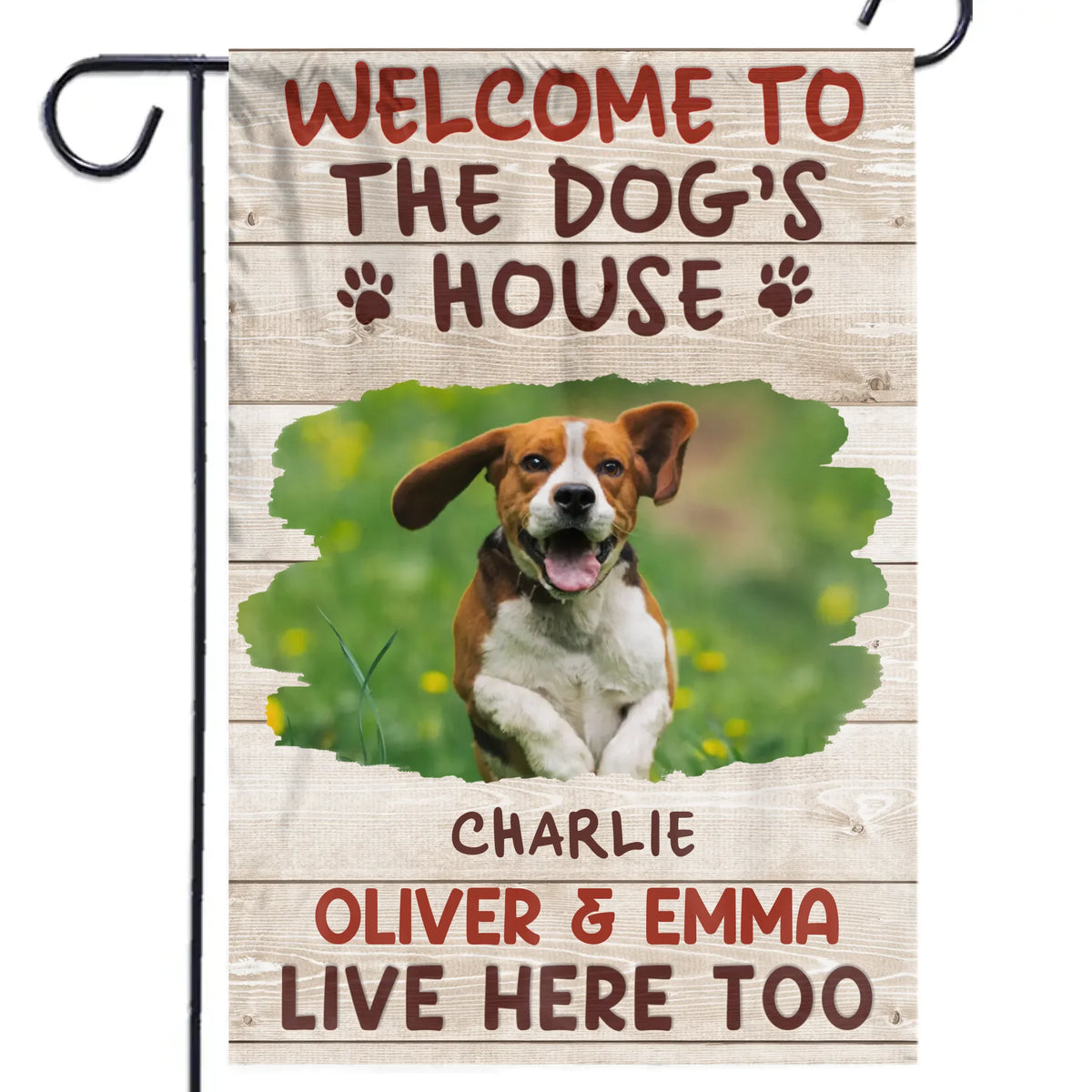 Custom Photo Tail Wags And Paw Prints Only - Dog & Cat Personalized Custom Flag - Gift For Pet Owners, Pet Lovers