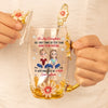 Bond That Grows Stronger - Family Personalized Custom Enamel Flower Tea Cup With Lid & Spoon - Mother's Day, Gift For Mom, Daughter
