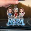 Like A Butterfly, Mom’s Love Lifts Us Up - Family Personalized Custom Car Ornament - Acrylic Custom Shaped - Mother's Day, Gift For Mom, Grandma