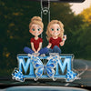 Like A Butterfly, Mom’s Love Lifts Us Up - Family Personalized Custom Car Ornament - Acrylic Custom Shaped - Mother's Day, Gift For Mom, Grandma