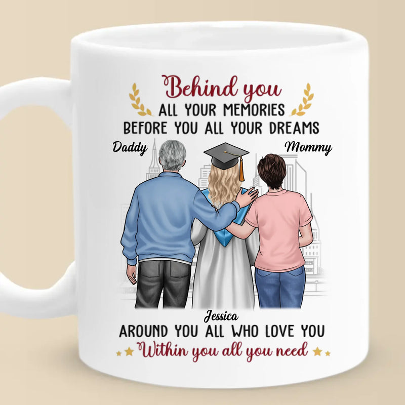 So Proud, So Blessed - Family Personalized Custom Mug - Graduation Gift For Daughter