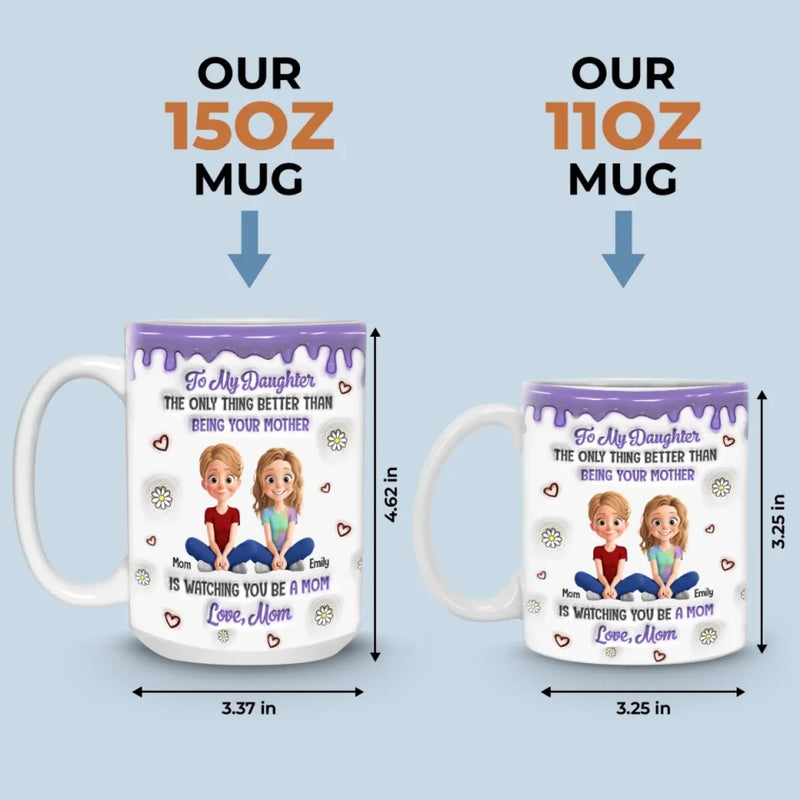 A Mother’s Love Knows No Bounds - Family Personalized Custom 3D Inflated Effect Printed Mug - Mother's Day, Gift For Mom, Daughter
