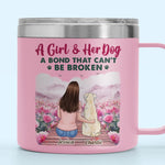 Happiness Is A Dog’s Smile - Dog Personalized Custom 14oz Stainless Steel Tumbler With Handle - Gift For Pet Owners, Pet Lovers