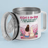 Happiness Is A Dog’s Smile - Dog Personalized Custom 14oz Stainless Steel Tumbler With Handle - Gift For Pet Owners, Pet Lovers