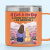 Happiness Is A Dog’s Smile - Dog Personalized Custom 14oz Stainless Steel Tumbler With Handle - Gift For Pet Owners, Pet Lovers