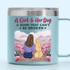Happiness Is A Dog’s Smile - Dog Personalized Custom 14oz Stainless Steel Tumbler With Handle - Gift For Pet Owners, Pet Lovers