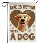 Custom Name Life Is Better With a Dog Gifts - Personalized Flag