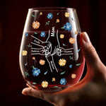 Custom Name Mom Family Gifts - Personalized Wine Glass