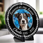 Custom Pet Photo Memorial Dog Gifts - Personalized Stone With Stand