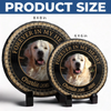 Custom Photo In Loving Memory Of A Faithful Friend - Memorial Personalized Custom Round Shaped Stone With Stand - Sympathy Gift For Pet Owners, Pet Lovers