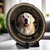 Custom Photo In Loving Memory Of A Faithful Friend - Memorial Personalized Custom Round Shaped Stone With Stand - Sympathy Gift For Pet Owners, Pet Lovers