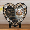 Custom Photo You Left Paw Prints On My Heart - Memorial Personalized Custom Heart Shaped Memorial Stone - Sympathy Gift For Pet Owners, Pet Lovers