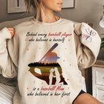 Every Baseball Star Shines With A Mom's Love - Family Personalized Custom Unisex Sweatshirt, Hoodie With Design On Sleeve - Mother's Day, Gift For Baseball Moms