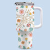 Holding Love, One Sip At A Time - Family Personalized Custom 3D Inflated Effect Printed 40 Oz Stainless Steel Tumbler With Handle - Mother's Day, Gift For Mom, Grandma