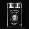 Custom Photo You Will Always Be Here - Memorial Personalized Custom 3D Crystal Photo Laser Engraved, Crystal Candle Holder - Sympathy Gift For Family Members