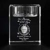 Custom Photo You Will Always Be Here - Memorial Personalized Custom 3D Crystal Photo Laser Engraved, Crystal Candle Holder - Sympathy Gift For Family Members