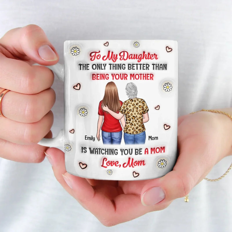 A Bond That Time Can’t Break - Family Personalized Custom 3D Inflated Effect Printed Mug - Mother's Day, Gift For Mom, Grandma