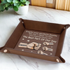 Dad’s Pocket Drop Zone - Family Personalized Custom Leather Valet Tray - Father's Day, Gift For Dad, Grandpa
