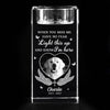 Custom Photo Love Never Leaves, It Lights Up Forever - Memorial Personalized Custom 3D Crystal Photo Laser Engraved, Crystal Candle Holder - Sympathy Gift For Pet Owners, Pet Lovers
