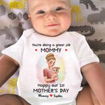 You're My Hero, Mommy - Family Personalized Custom Baby Onesie - Mother's Day, Baby Shower Gift, Gift For New Moms, Mom