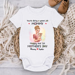 You're My Hero, Mommy - Family Personalized Custom Baby Onesie - Mother's Day, Baby Shower Gift, Gift For New Moms, Mom