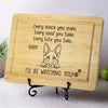 Love In Every Snack, Watch In Every Bite - Dog Personalized Custom Engraved Wooden Cutting Board - Gift For Pet Owners, Pet Lovers