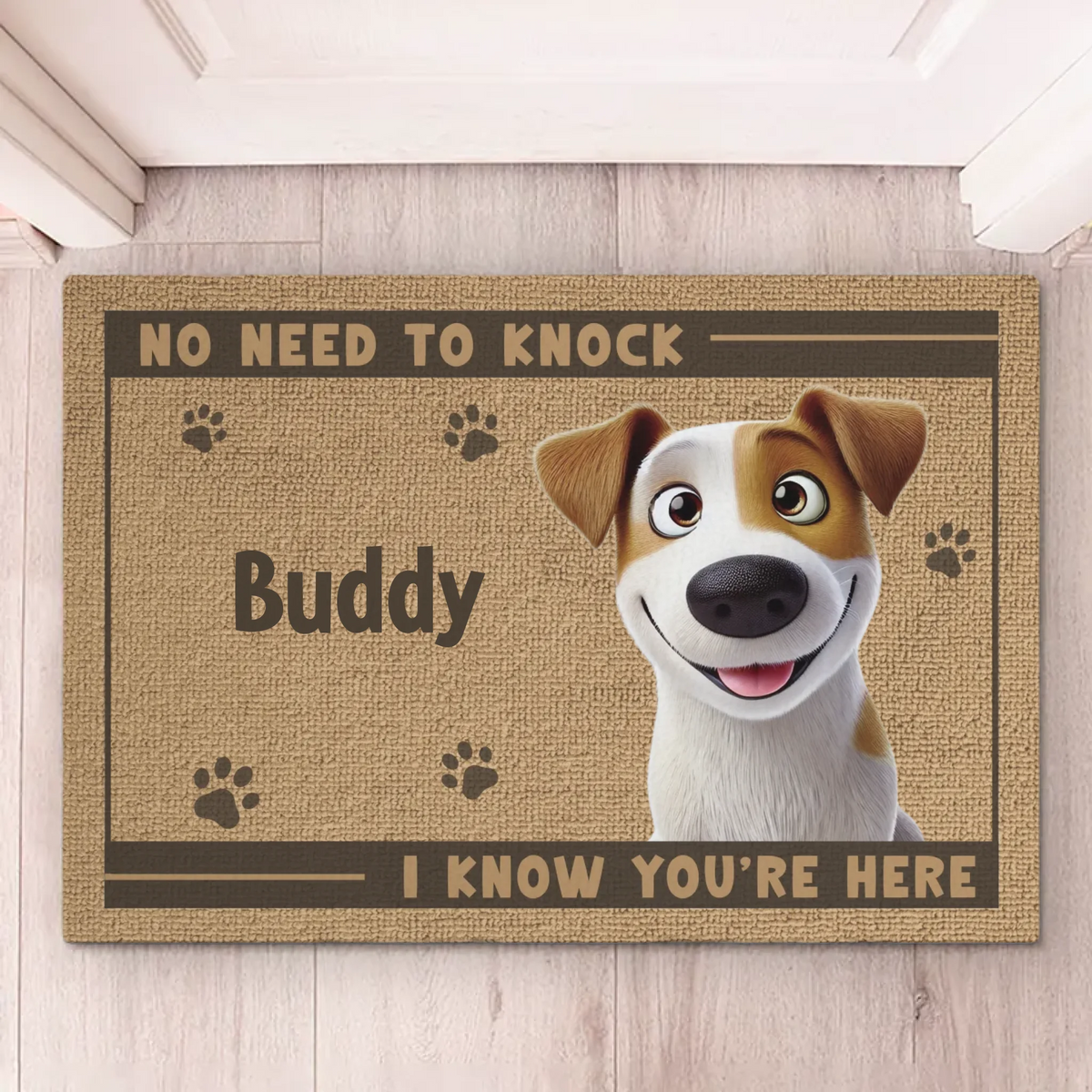 Paws Before People In This Happy Home - Dog & Cat Personalized Custom Home Decor Decorative Mat - New Arrival, House Warming Gift For Pet Owners, Pet Lovers
