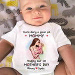 Mom, You're My Everything - Family Personalized Custom Baby Onesie - Mother's Day, Baby Shower Gift, Gift For New Moms