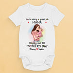 Mom, You're My Everything - Family Personalized Custom Baby Onesie - Mother's Day, Baby Shower Gift, Gift For New Moms