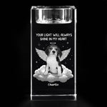 Custom Photo In Spirit, I’m Always Near - Memorial Personalized Custom 3D Crystal Photo Laser Engraved, Crystal Candle Holder - Sympathy Gift For Dog Lovers, Pet Owners