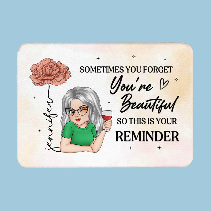 A Little Reminder Of Your Beauty - Family Personalized Custom Full-print Purse Mirror - Mother's Day, Gift For Mom, Grandma
