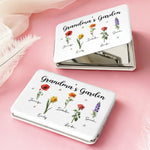 Blossoms Filled With Laughter - Family Personalized Custom Full-print Purse Mirror - Mother's Day, Gift For Mom, Grandma